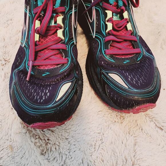 BROOKS GHOST TEAL/PURPLE ATHLETIC SHOES SIZE 8.5 - Picture 4 of 12
